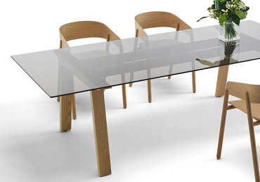 Glass meeting tables